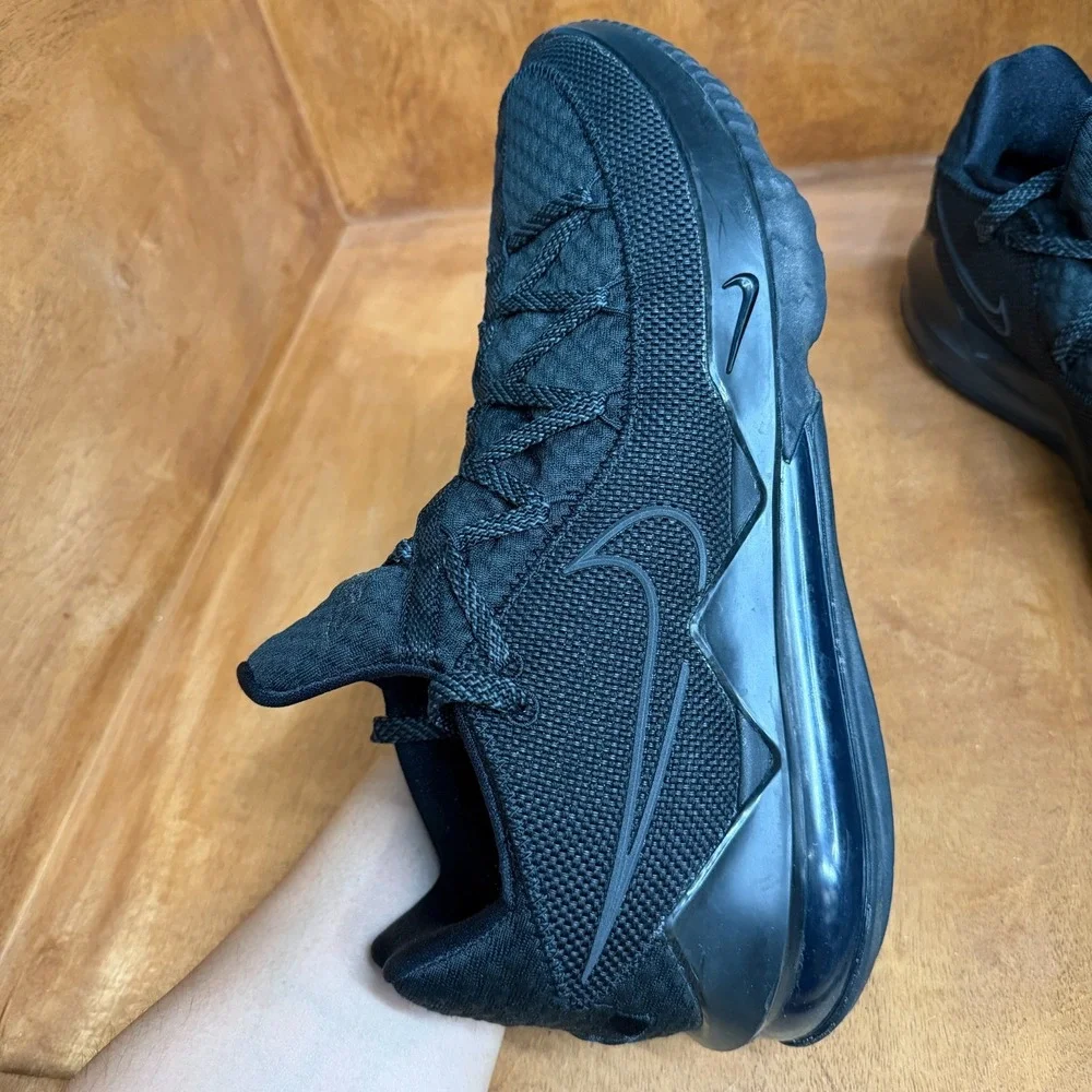 Nike LeBron 17 Low Triple Black Shoes Mens Sz 14 Basketball Sneakers CD5007-003
